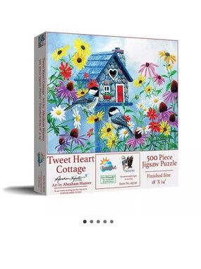 Sunsout Tweet Heart Cottage 500-Piece Jigsaw Puzzle